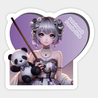 Patchwork Panda Girls Sticker